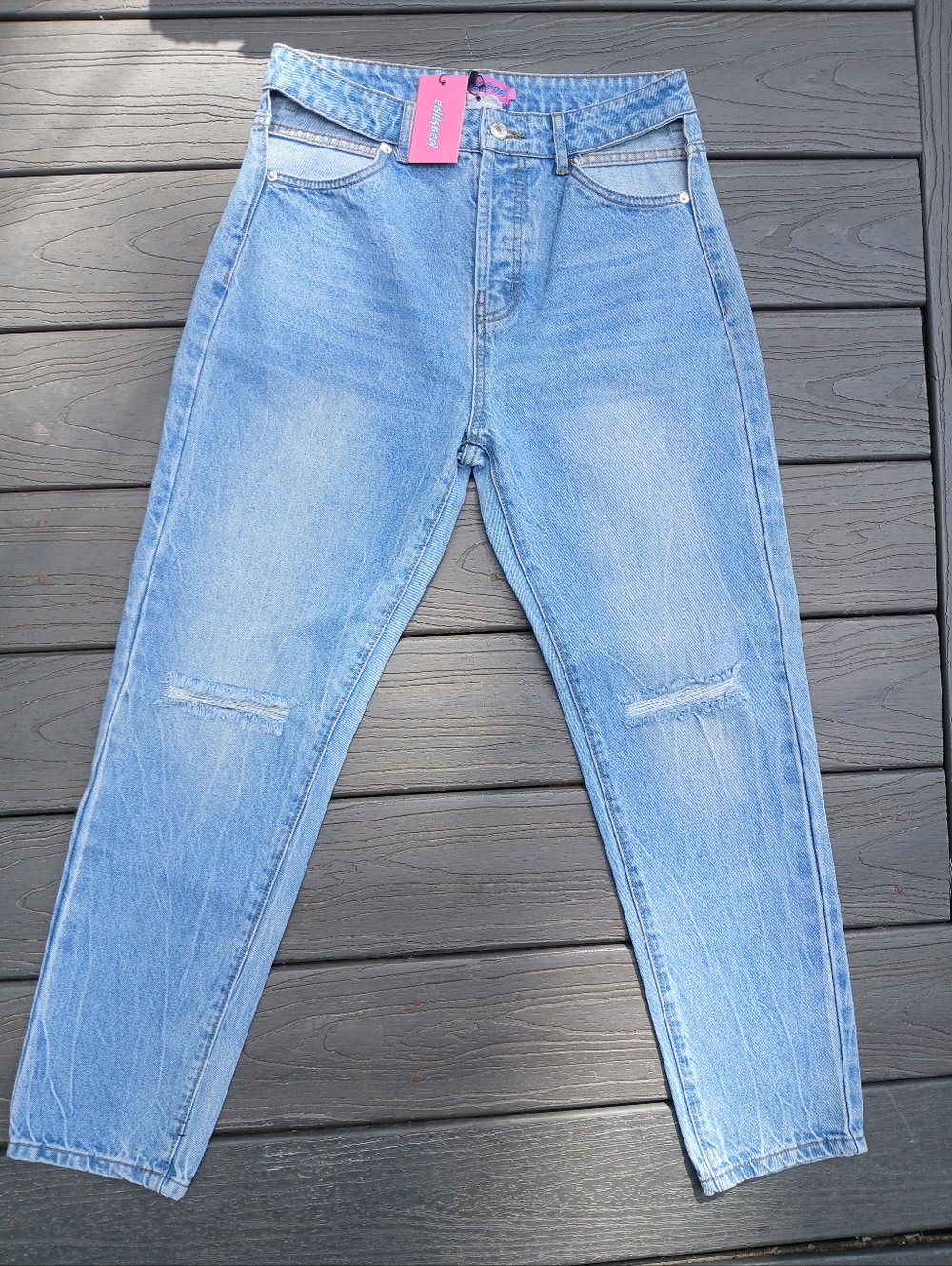 Edikted Light Blue Women's High-Rise  Jeans